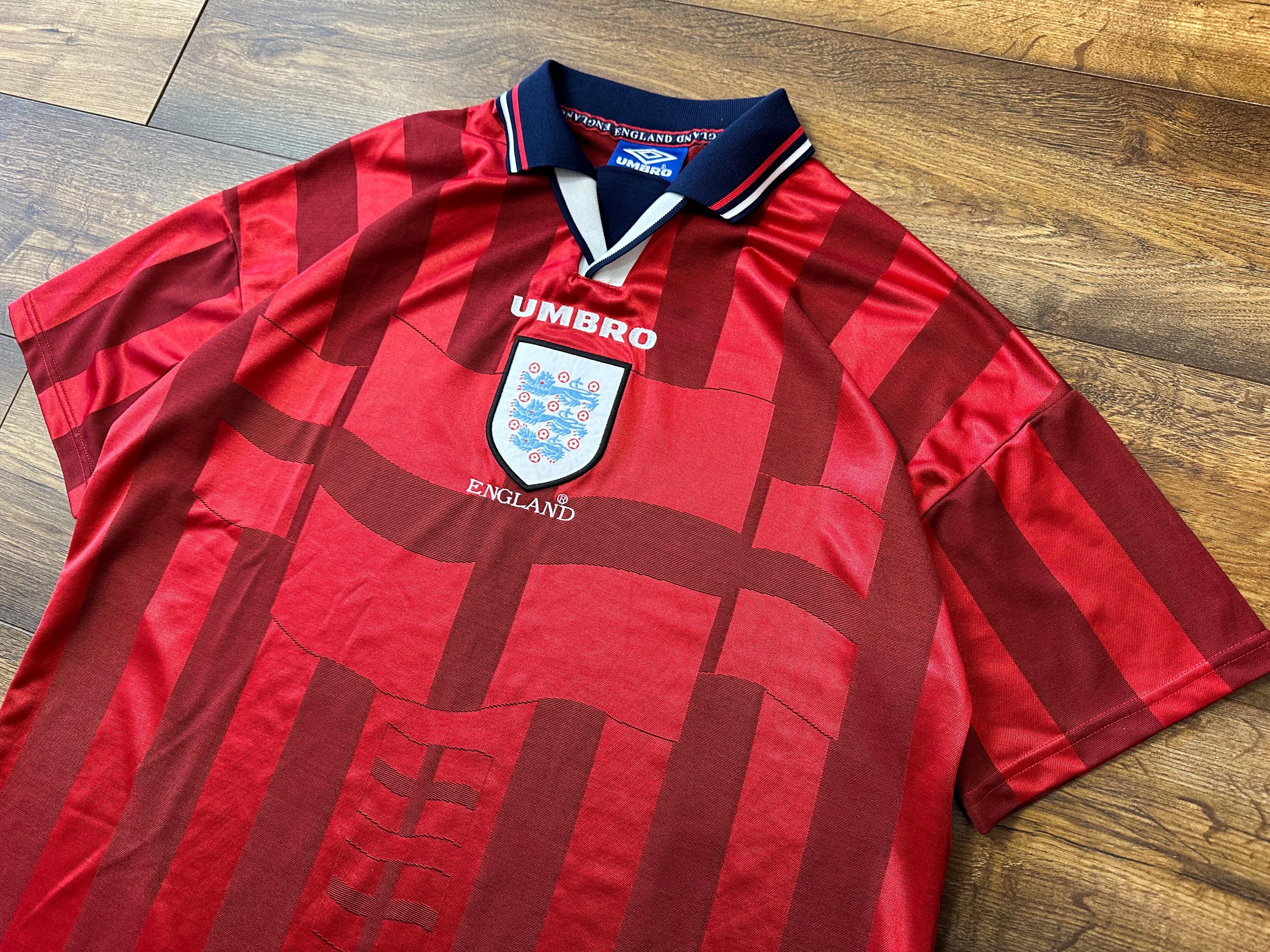 Rare England Team 1997 1998 1999 Umbro Away Kit Football Shirt