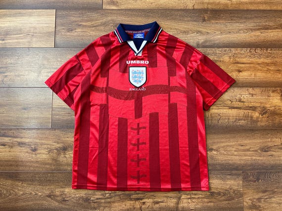 Rare England Team 1997 1998 1999 Umbro Away Kit Football Shirt