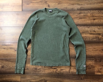 Maglione da uomo DIESEL a coste t-ribber color kaki, taglia L