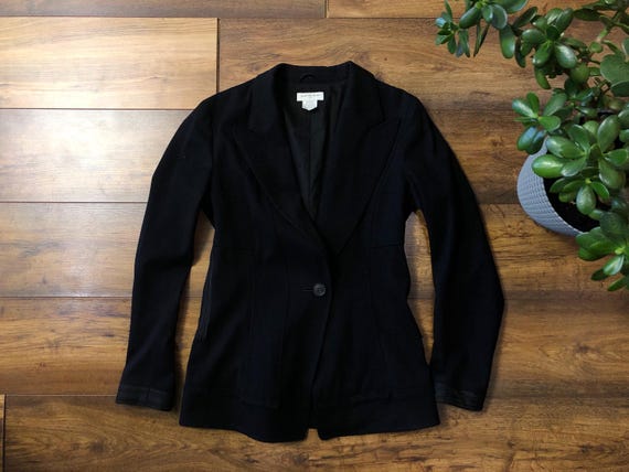 Dries Van Noten, Dries Van Noten Vintage Women’s Wool Blazer Black Size EUR 40 Made in Belgium Archive