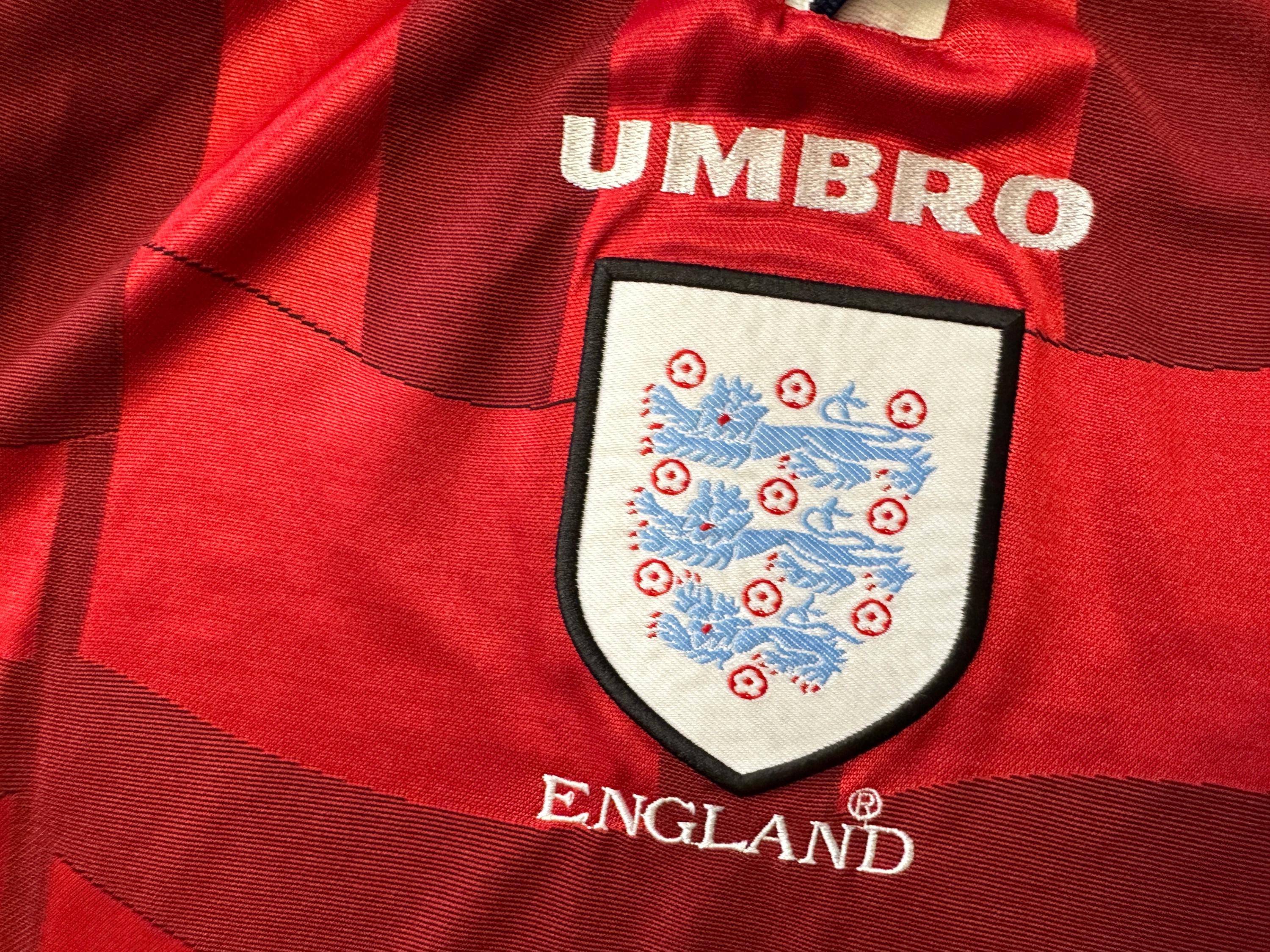 Rare England Team 1997 1998 1999 Umbro Away Kit Football Shirt