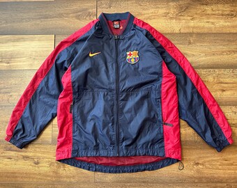 Kurtka piłkarska Barcelona 1998 w stylu vintage, dresowa, z długim rękawem, rozmiar M