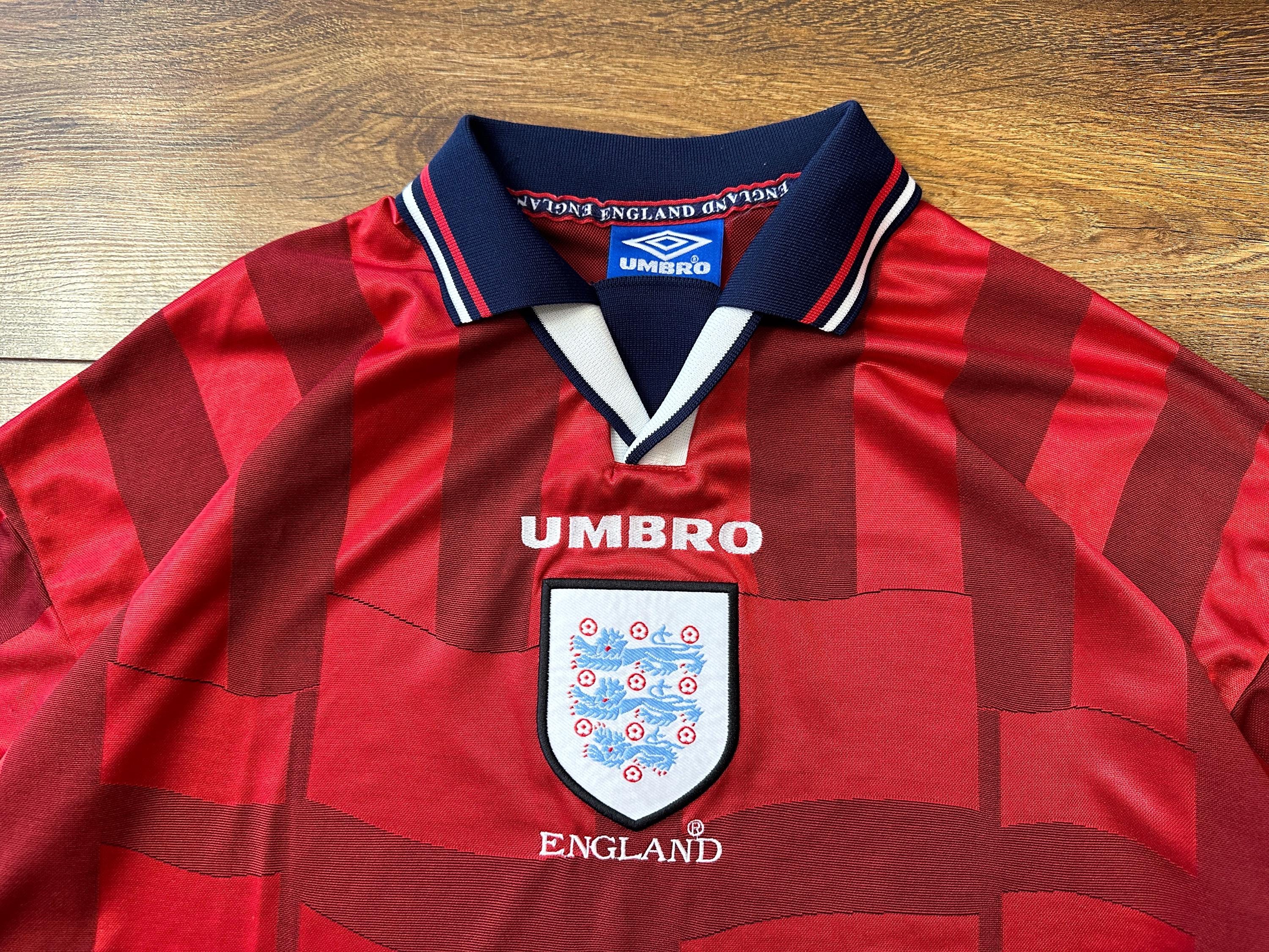 Rare England Team 1997 1998 1999 Umbro Away Kit Football Shirt