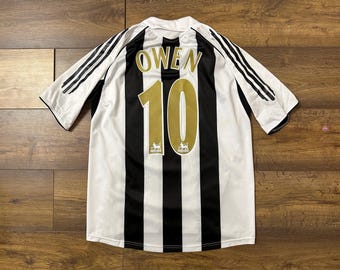NEWCASTLE United 2005/2006 home kit football shirt soccer jersey 10 OWEN size ~S ADULT