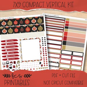 HOLIDAY TIME 7x9 Compact Vertical printable sticker kit