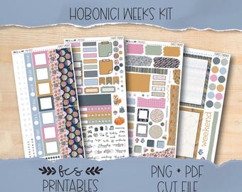Kit d&#39;autocollants imprimables Semaines Hobonichi AMIS DE LA FORÊT