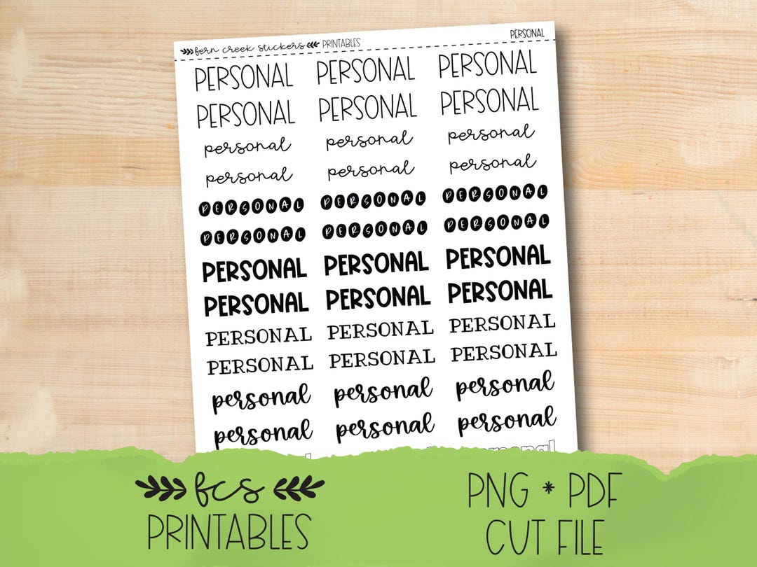 Printable PERSONAL Mixed Font Scripts - Etsy