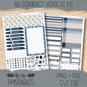 LET IT SNOW A5 Compact Vertical printable sticker kit