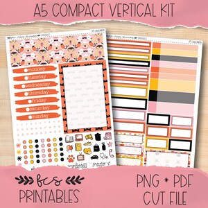 IT&#39;S HALLOWEEN A5 Compact Vertical printable sticker kit