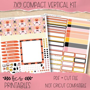 IT&#39;S HALLOWEEN 7x9 Compact Vertical printable sticker kit