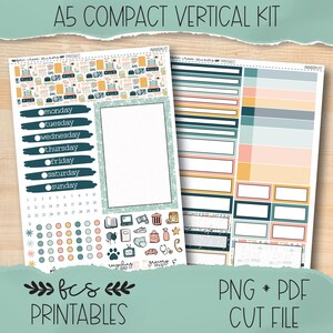 WANDERLUST A5 Compact Vertical printable sticker kit