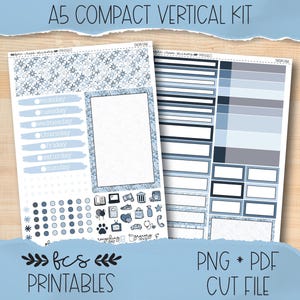 SNOW DAY A5 Compact Vertical printable sticker kit
