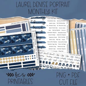 NEW POSSIBILITIES Laurel Denise Portrait printable monthly sticker kit