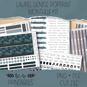 SPOOKY SEASON Laurel Denise Portrait printable monthly sticker kit
