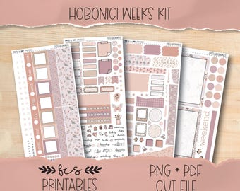 FRESH BEGINNINGS Hobonichi weeks printable sticker kit