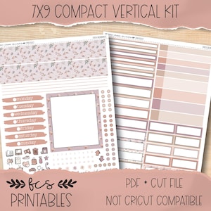 FRESH BEGINNINGS 7x9 Compact Vertical printable sticker kit