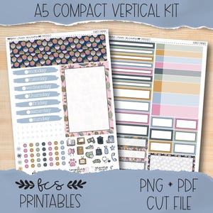 FOREST FRIENDS A5 Compact Vertical printable sticker kit