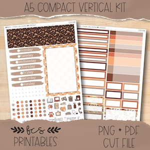 COZY DAYS A5 Compact Vertical printable sticker kit