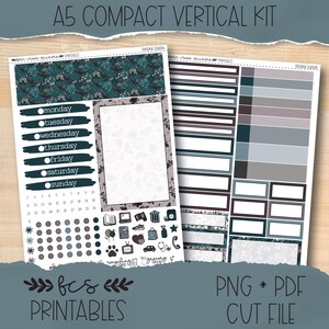 SPOOKY SEASON A5 Compact Vertical printable sticker kit