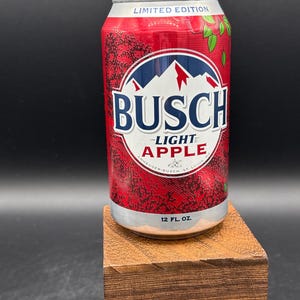 Custom Scent Busch Apple Can Handmade All Natural Soy Candle Beer Repurposed Can