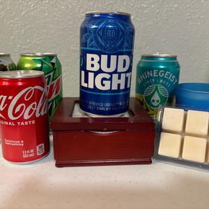 Custom Scent Bud Light Can Handmade All Natural  Soy Candle Beer Repurposed Can