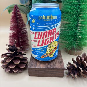 Vela de soja totalmente natural hecha a mano con aroma personalizado Lunar Lights de Columbus Brewing Lata de cerveza reciclada Cerveza artesanal IPA de Ohio