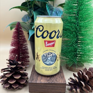 Custom Scent Coors Banquet 12oz Can Handmade All Natural American Soy Candle Beer Repurposed Can