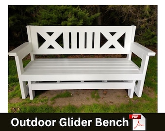 DIY Outdoor Glider Bench Plan: Woodworking PDF Plans (Digital Download)