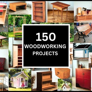 150 planos de carpintería: decoración del hogar y muebles de exterior (descarga digital)