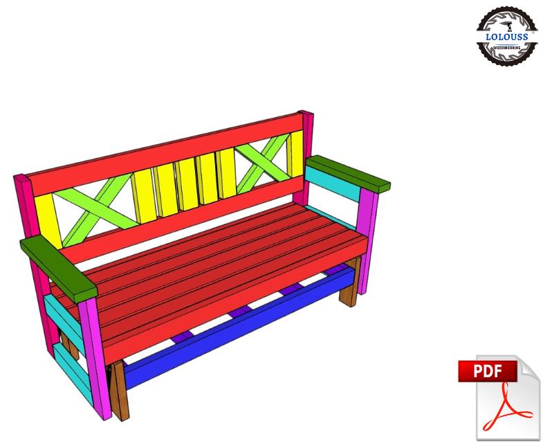 DIY Outdoor Glider Bench Plan: Woodworking PDF Plans (digital Download ...