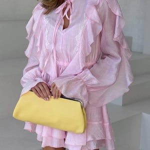 Mimi Tencel Slip Dress mit Französischer Spitze, Romantische Braut Morgenrobe, Öko-Luxus Seide Nachthemd, Coquette Aesthetic Loungewear XS-XL Bild 16