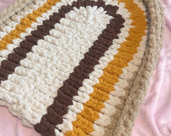 Handmade Chenille Baby Play Mat: Soft Tummy Time Blanket