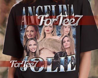 ANGELINA JOLIE Vintage Shirt, Angelina Jolie Homage Tshirt