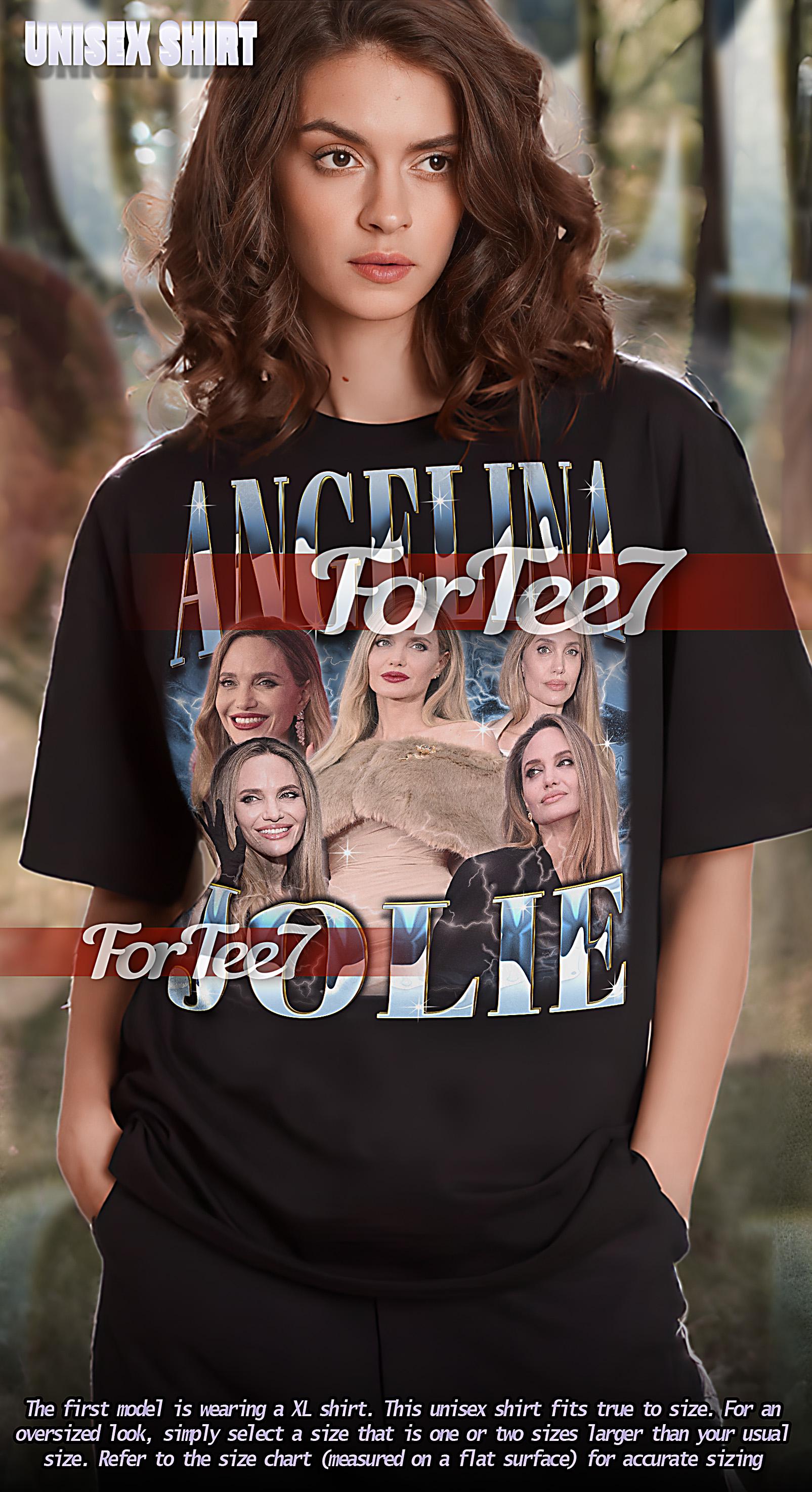 ANGELINA JOLIE Vintage Shirt, Angelina Jolie Homage Tshirt