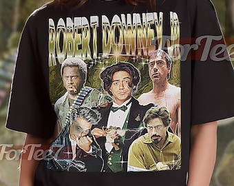 Camiseta de ROBERT DOWNEY JR, camiseta homenaje a Robert Downey Jr, fan de Robert Downey Jr, suéter retro de los 90 de Robert Downey Jr, merchandising de Robert Downey Jr #saf