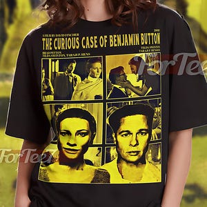 Maglietta "Il curioso caso di Benjamin Button", T-shirt omaggio al "Il curioso caso di Benjamin Button", Retro anni '90 "Il curioso caso di Benjamin Button" #saf