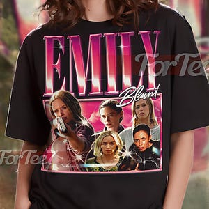 EMILY BLUNT Vintage Shirt, Emily Blunt Homage Tshirt, Emily Blunt Fan, Emily Blunt Retro 90s Sweater, Emily Blunt Merch #saf