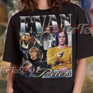 Chemise vintage EVAN PETERS, tshirt hommage Evan Peters, fan d&#39;Evan Peters, pull Evan Peters rétro des années 90, Evan Peters Merch #saf