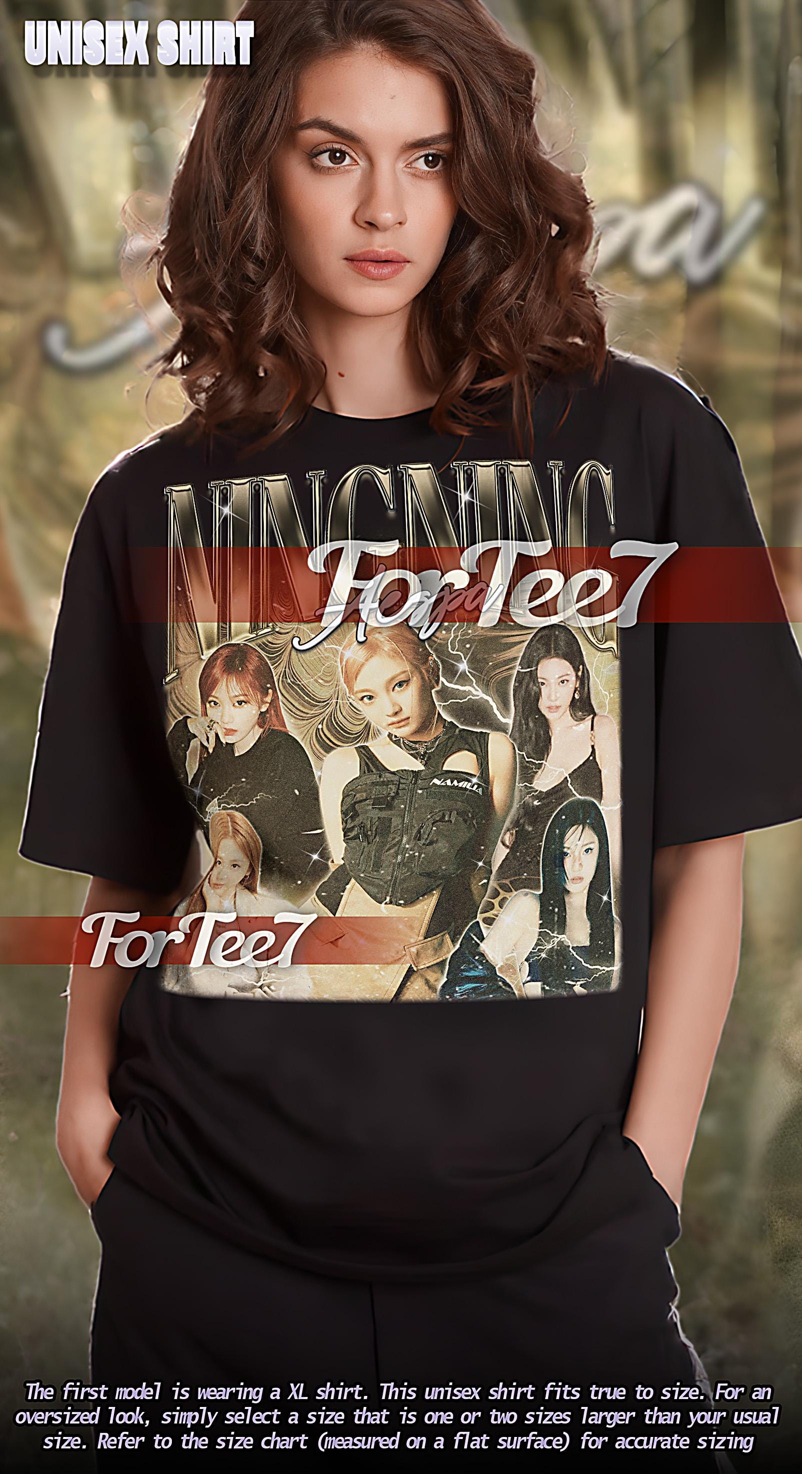 NINGNING AESPA Bootleg Tshirt, Ningning Aespa 90s Retro Tee