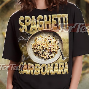 SPAGHETTI CARBONARA Vintage Shirt, Spaghetti Carbonara Homage Tshirt, Spaghetti Carbonara Fan, Spaghetti Carbonara Retro 90s Sweater #saf