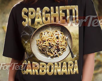 SPAGHETTI CARBONARA Vintage Shirt, Spaghetti Carbonara Homage Tshirt, Spaghetti Carbonara Fan, Spaghetti Carbonara Retro 90s Sweater #saf