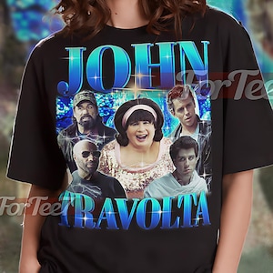 JOHN TRAVOLTA Vintage Shirt, John Travolta Homage Tshirt, John Travolta Fan, John Travolta Retro 90s Sweater, John Travolta Merch #saf