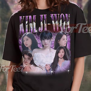 Camiseta vintage de Kim Ji-Won, camiseta homenaje a Kim Ji-Won, camisetas de fans de Kim Ji-Won, suéter retro de los 90 de Kim Ji-Won, regalo de merchandising de Kim Ji-Won #saf