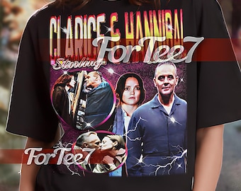Clarice and Hannibal Lecter shirt, Hannibal Lecter Vintage Shirt, Hannibal Lecter Homage Tshirt, Hannibal Lecter Retro 90s Sweater #Saf