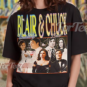 Blair Waldorf and Chuck Bass Vintage Shirt, CHUCK BASS Vintage Shirt, Chuck Bass Homage Tshirt, Chuck Bass Fan, Chuck Bass Retro 90s #saf