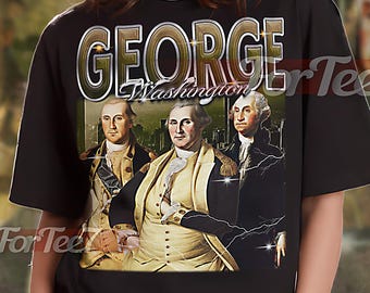 GEORGE WASHINGTON President Shirt, George Washington Homage Tshirt, George Washington Fan, George Washington Retro 90s Sweater  #saf