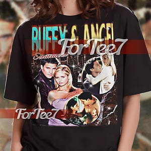 BUFFY AND ANGEL Vintage Shirt, Buffy and Angel Homage Tshirt, Buffy and Angel Fan Tees, Buffy and Angel Retro 90s Sweater #saf