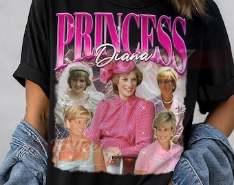 ダイアナ妃シャツ、ダイアナ妃海賊版Tシャツ、ダイアナ妃90年代Tシャツ