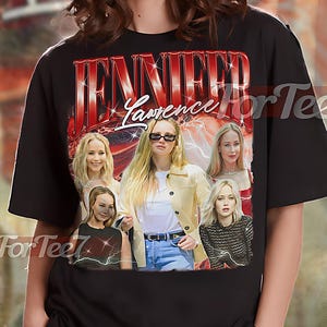 JENNIFER LAWRENCE Vintage Shirt, Jennifer Lawrence Homage Tshirt, Jennifer Lawrence Fan, Jennifer Lawrence Retro 90s Sweater #saf