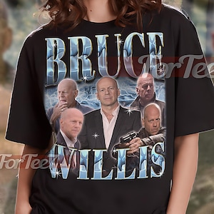 Chemise vintage BRUCE WILLIS, t-shirt hommage Bruce Willis, t-shirts de fan Bruce Willis, pull Bruce Willis rétro des années 90, cadeau Bruce Willis Merch #tpc